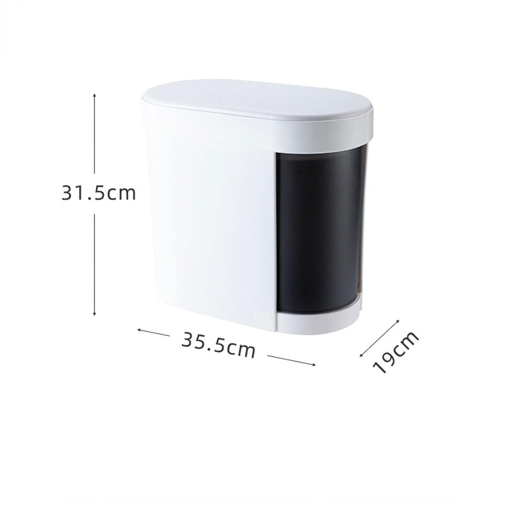 Waste Bin Household Garbage Can With Lid, Detachable Garbage Can