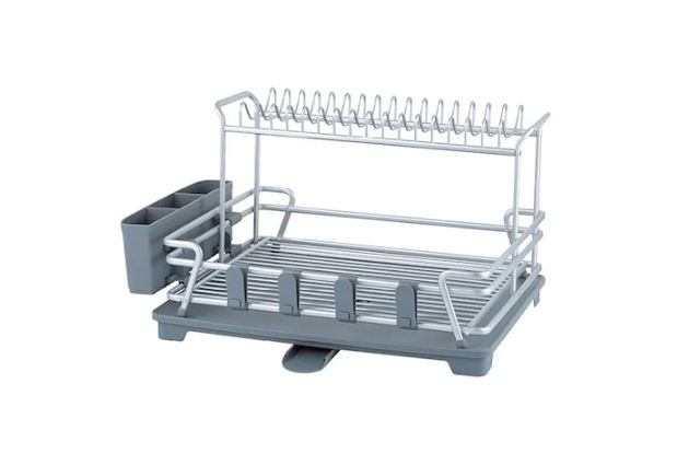2 Tier Aluminum Dish Drying Rack