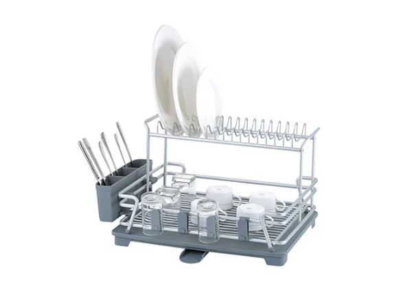 2 Tier Aluminum Dish Drying Rack