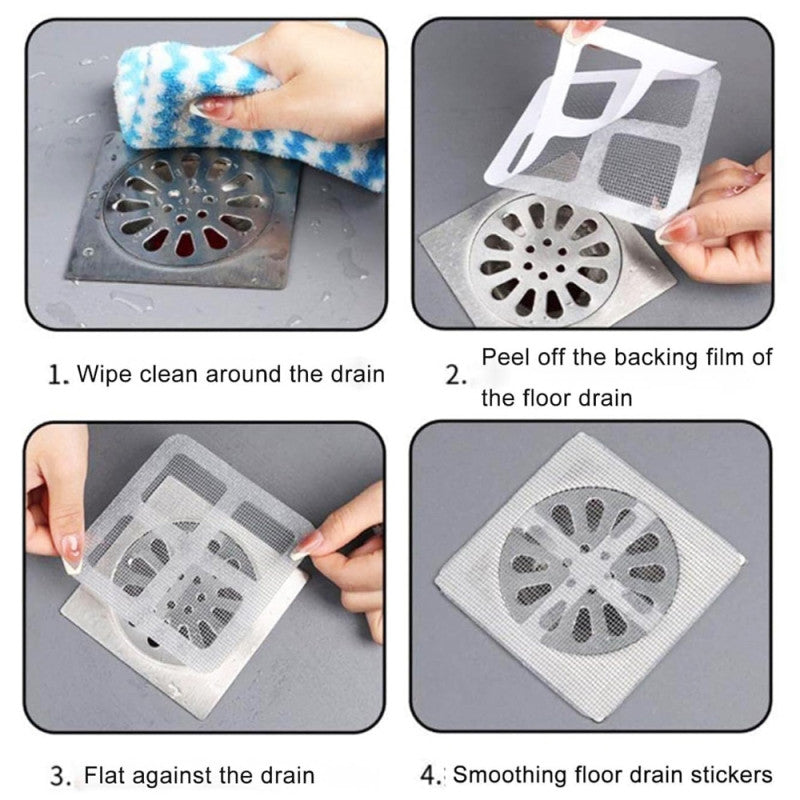 (Pack Of 10) Disposable Floor Drain Sticker