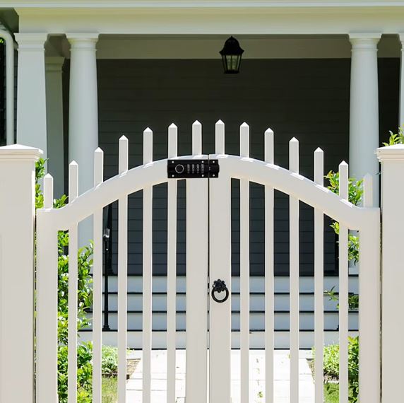 Door Latch Lock, Gate Locks For Outdoor Fence, 4 Digit Combination Bolt Lock, Outdoor Keyless Gate Lock