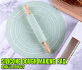Silicone Food Grade Non-Stick Dough Mat & Roller Pin Set