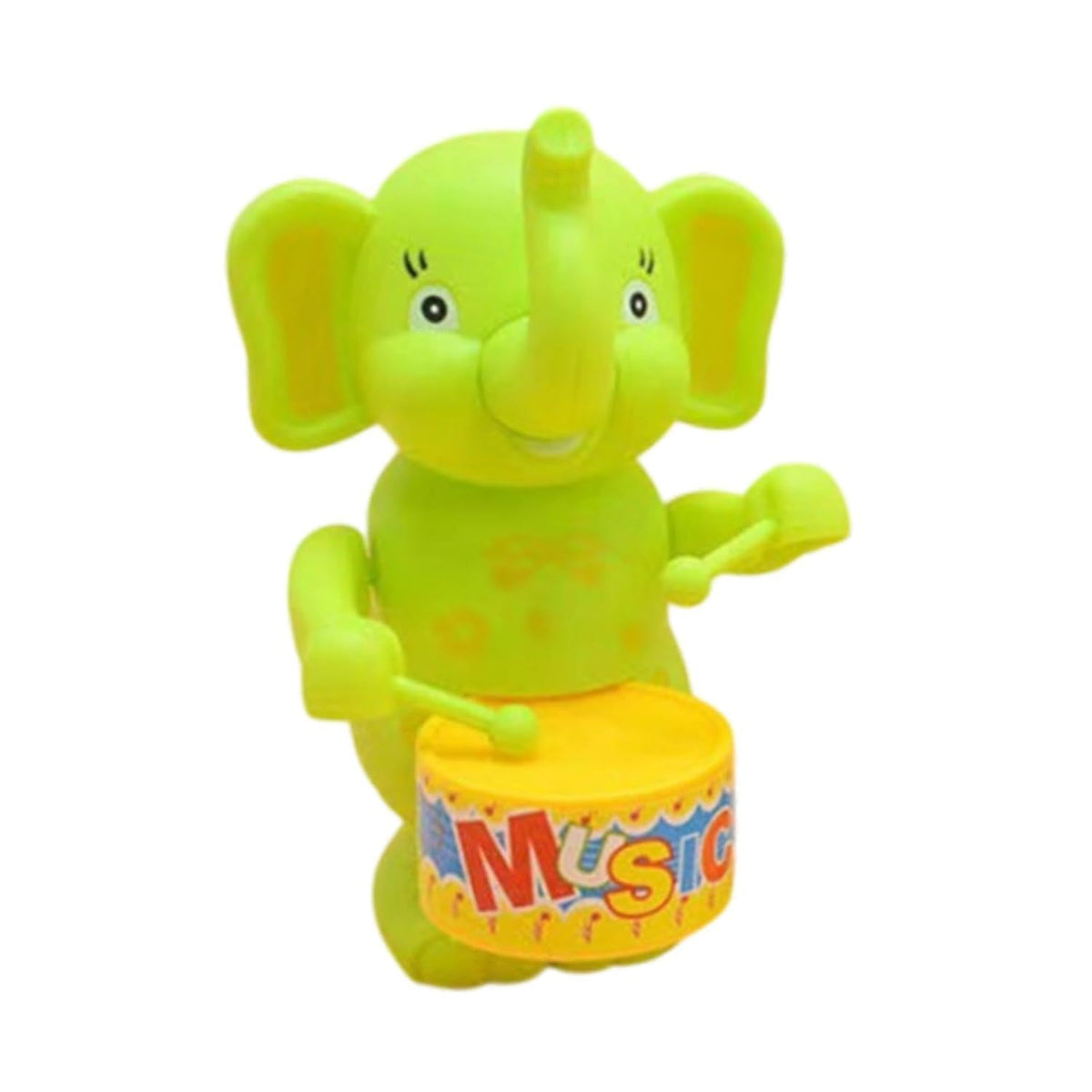 Drumming Toy Clockwork Powered Animal Drum Toy for Kids for 3+ Year Old Kids Elephant
