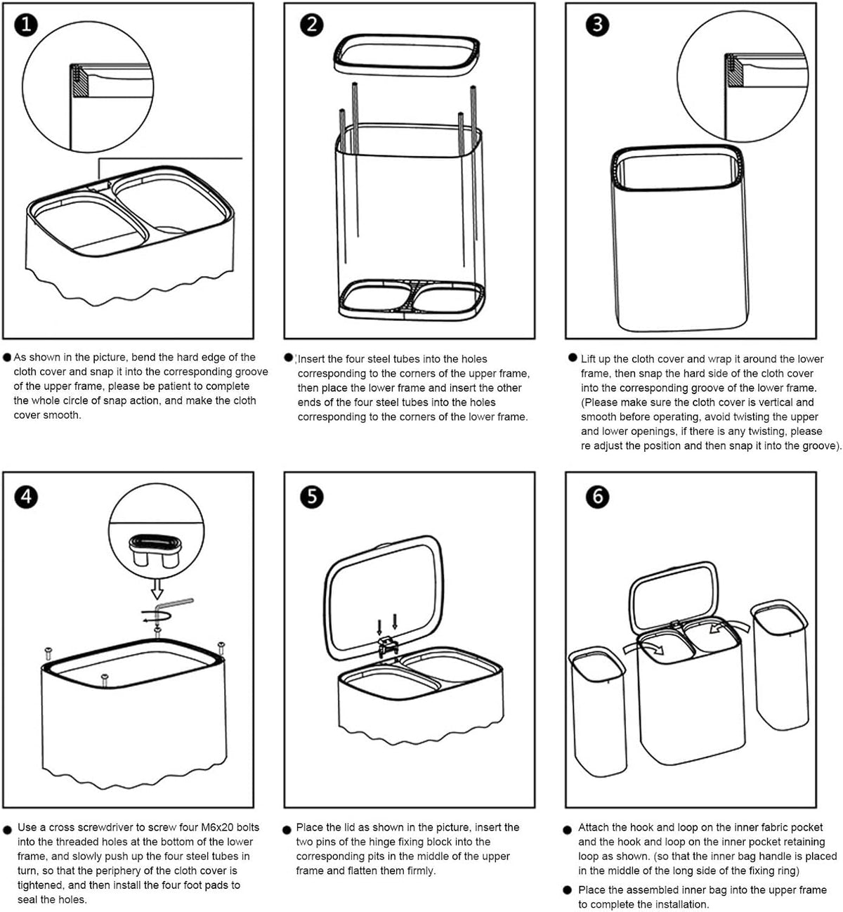 Laundry Basket with Lid, Dual Compartment Design Laundry Hamper, Clothes Basket for Bathroom Laundry