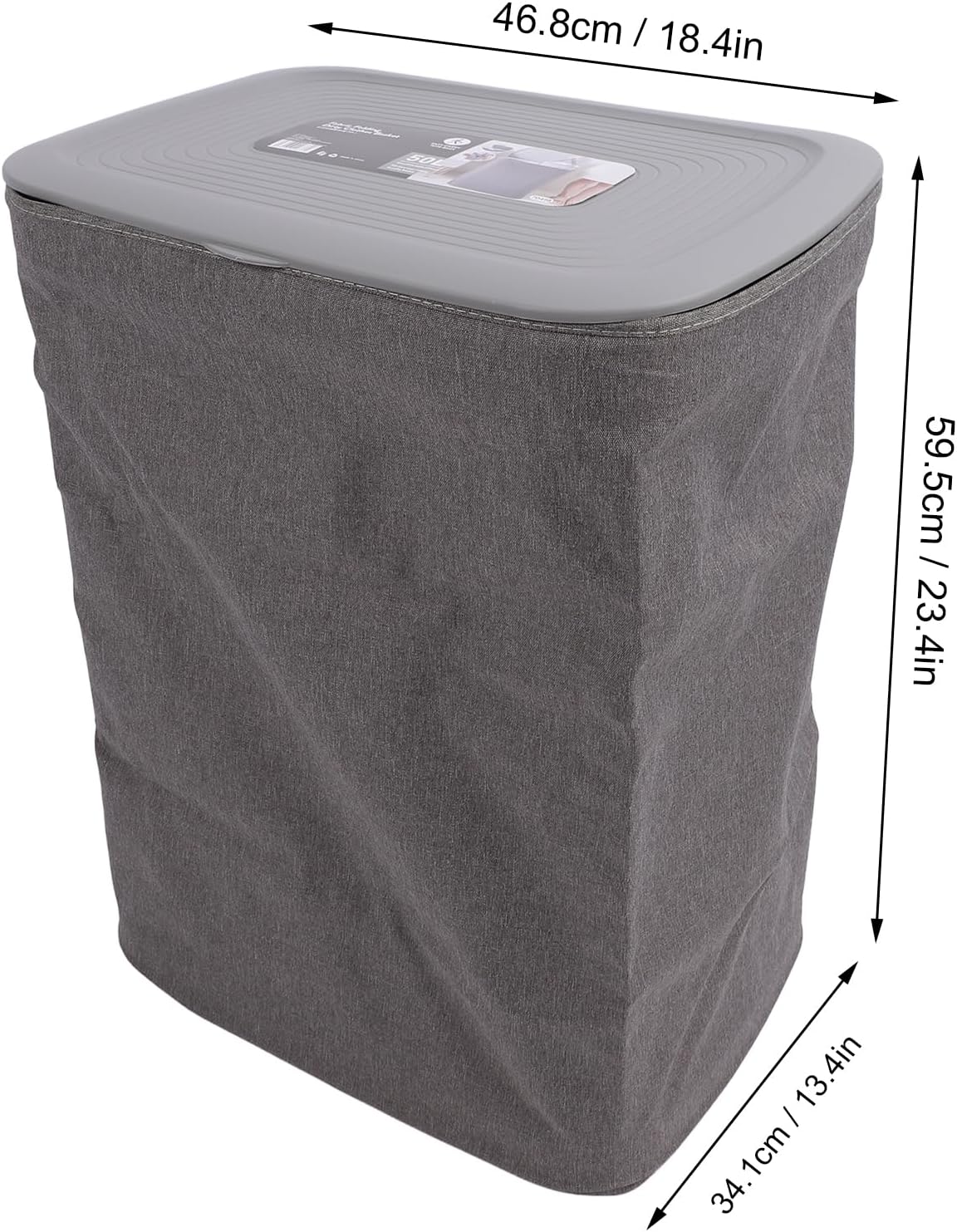 Laundry Basket with Lid, Dual Compartment Design Laundry Hamper, Clothes Basket for Bathroom Laundry