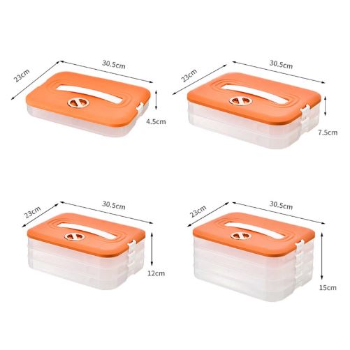 Dumplings Samosa Storage Box Refrigerator Momos Container Freezing Multi-Layer Frozen Food Grade