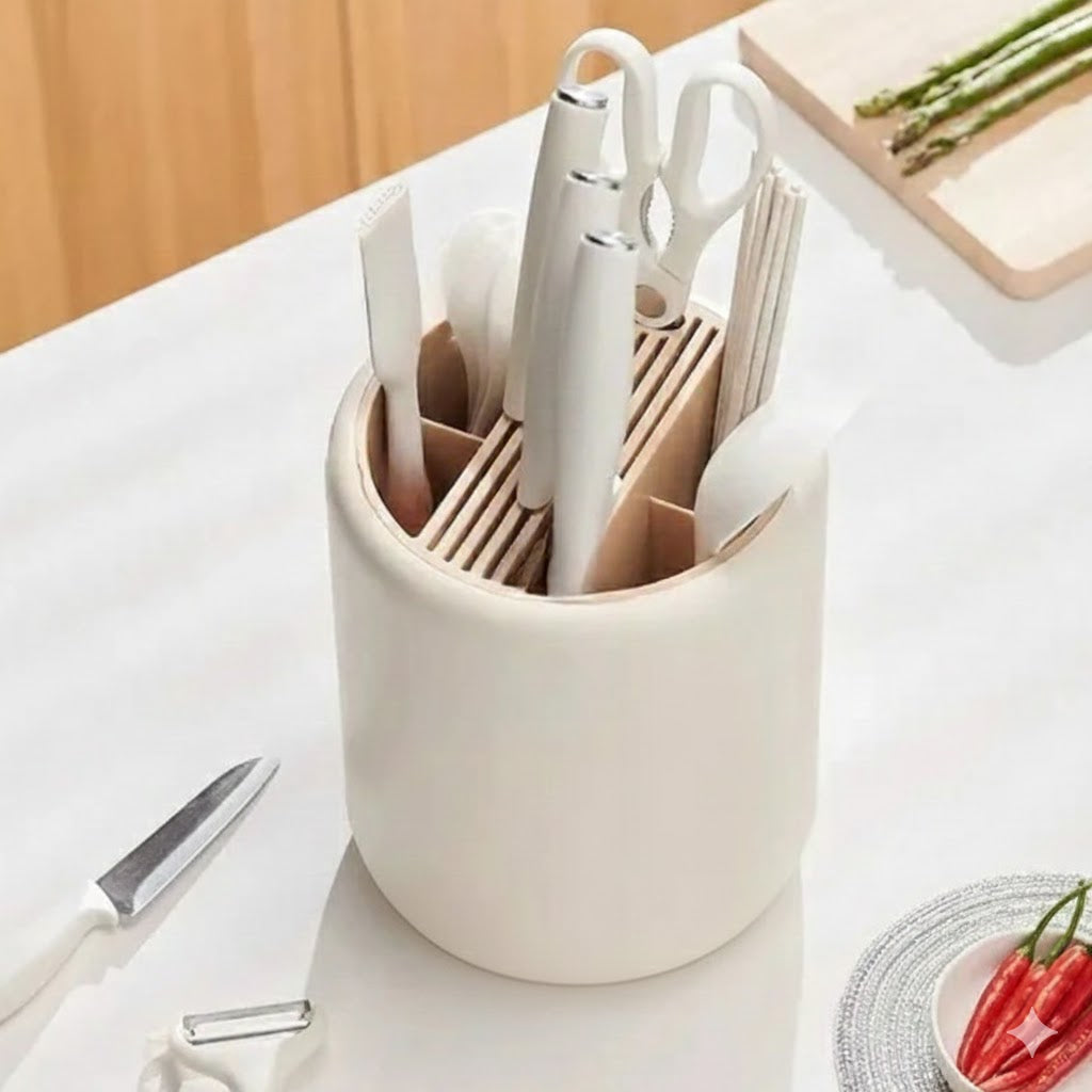Ecoco 360° Rotating Knife Holder and Utensil Organizer