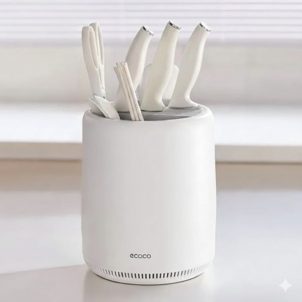 Ecoco 360° Rotating Knife Holder and Utensil Organizer