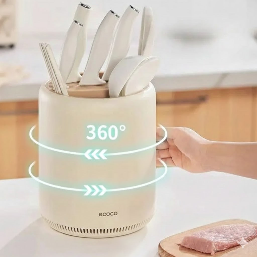 Ecoco 360° Rotating Knife Holder and Utensil Organizer