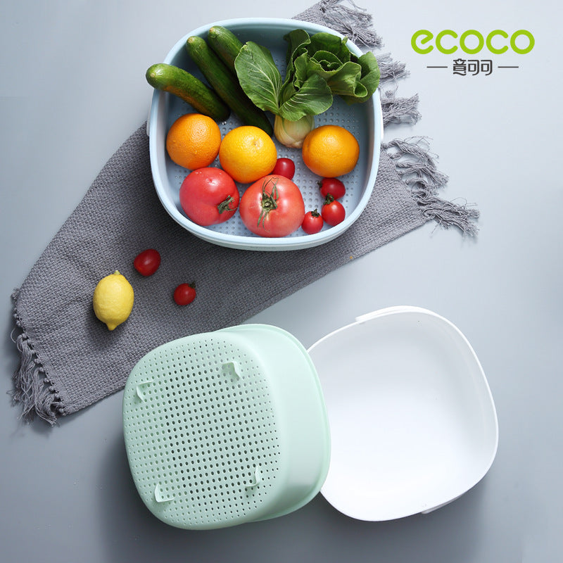 Ecoco Drain Strainer With Handle Retractable, Kitchen Drain Basket Vegetable Washing Basket Colander Tool Strainer