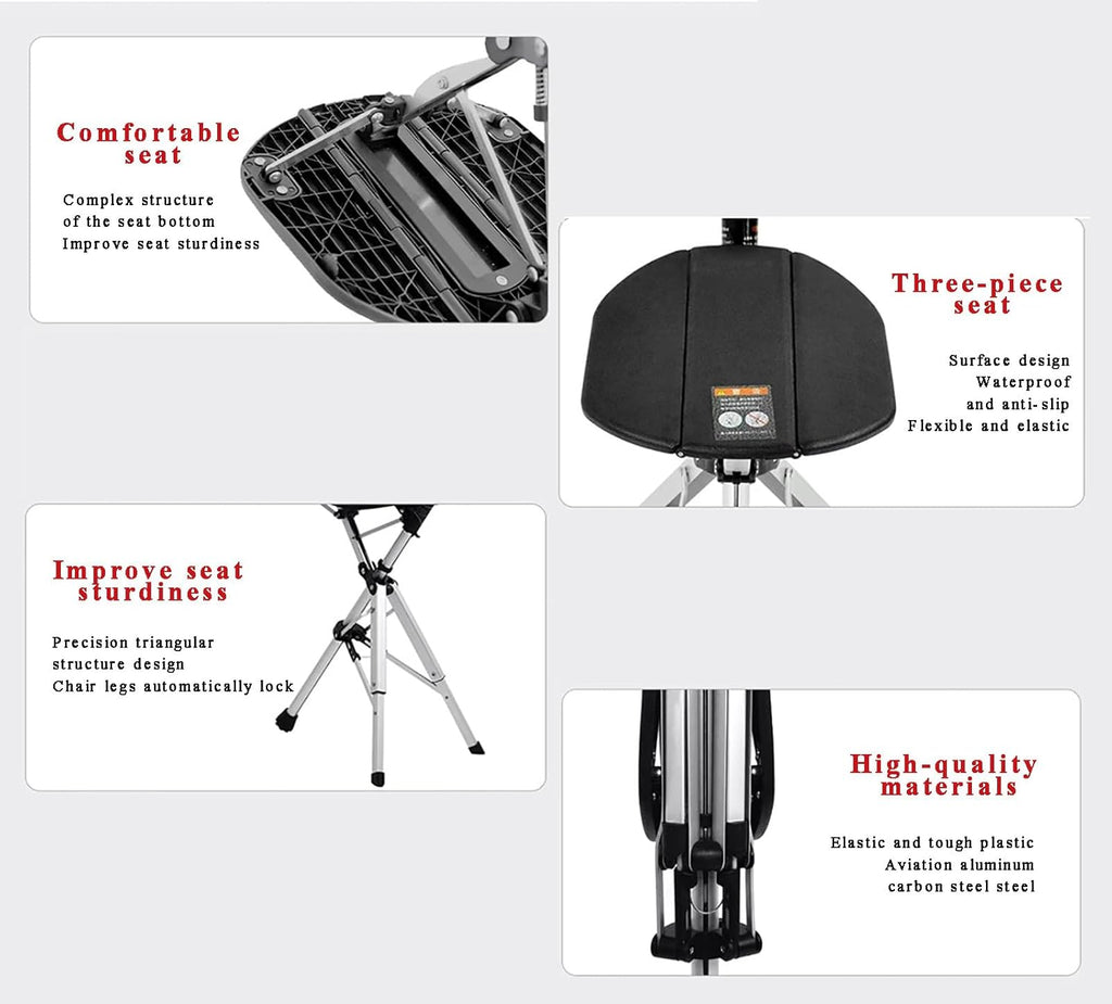 Elderly People's Crutch Stool, Non-Slip, Lightweight, Multifunctional Cane Chair