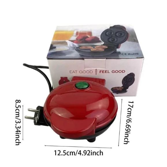 Electric Mini Donut Maker Machine With Double-Sided Heating And Non-Stick Coating