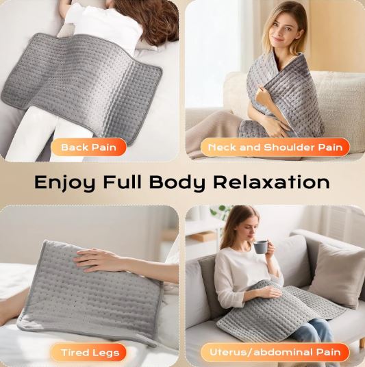 Electric Heating Pad - Large 12 x 21 inches for Muscular Pain