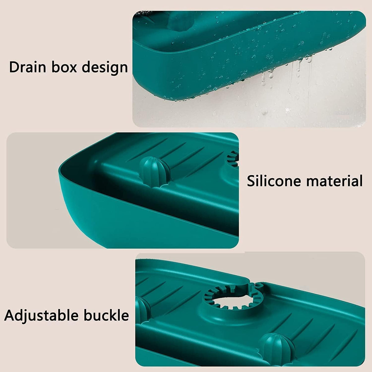 Faucet Drainer Rack Kitchen Sink Sponge Draining Storage Rack Organizer