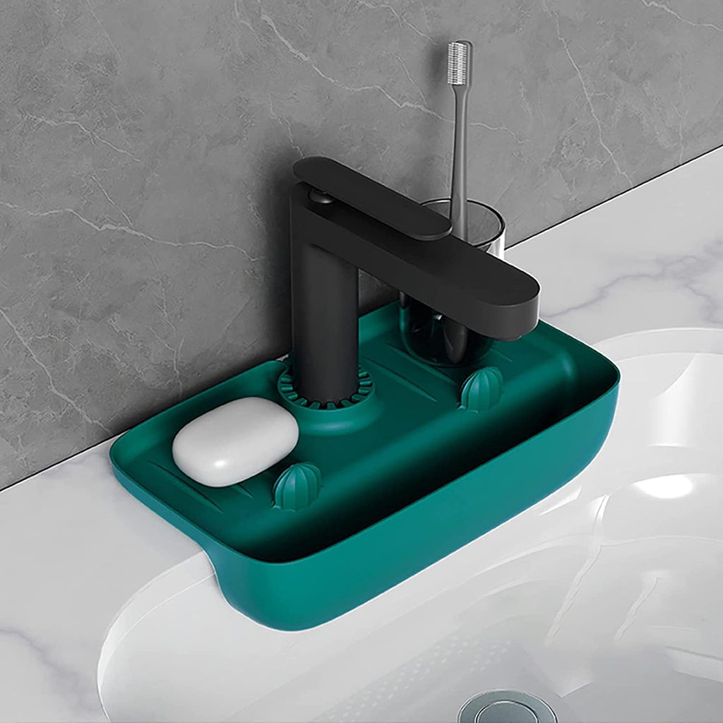Faucet Drainer Rack Kitchen Sink Sponge Draining Storage Rack Organizer