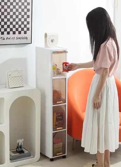 Flip-Top Storage Cabinet, Storage Unit, Multi-Layer Shelving, Large Capacity for Home Use, Suitable for Kitchen, Living Room, Bedroom And Bathroom