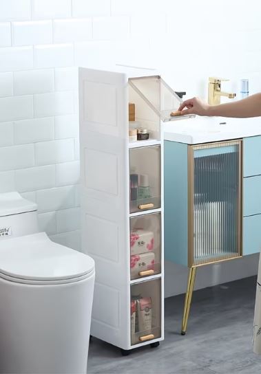Flip-Top Storage Cabinet, Storage Unit, Multi-Layer Shelving, Large Capacity for Home Use, Suitable for Kitchen, Living Room, Bedroom And Bathroom