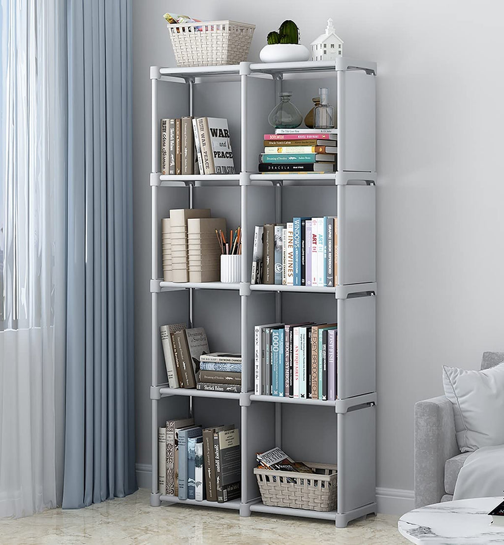 Foldable Bookshelf Open Bookcase, Space-Saving Storage Book Shelf Organizer Rack For Study Room, Office Library