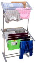Multi-Functional 2 Layer Stainless Steel Foldable Cloth Dryer Stand Rack