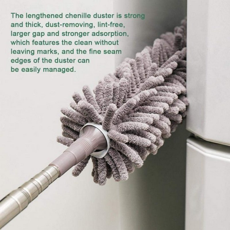 Foldable Multipurpose Microfiber Ceiling Fan Duster, Telescopic Pole Handle Flexible Brush