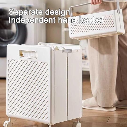 Multifunctional Foldable Laundry Hamper Basket with Wheels