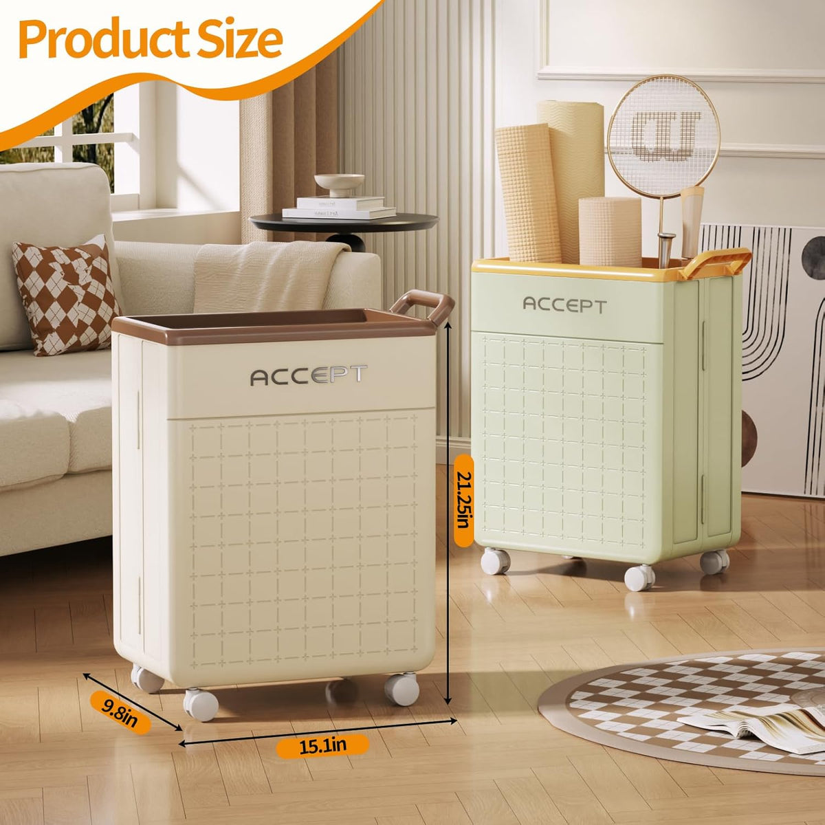 Foldable Storage Box - Foldable Storage Bin/Basket for Sports Equipment, Dirty Clothes, Toys