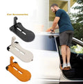 Foldable Car Door Step with Safety Hammer & Anti-Skid Wheel - Multi-Functional Car Door Climbing Pedals, Durable Aluminum Alloy (Black)