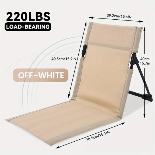 Ergonomic Folding Beach Chair, Durable Aluminum Frame, Picnics & Reading in Parks, Beach Chairs for Adults