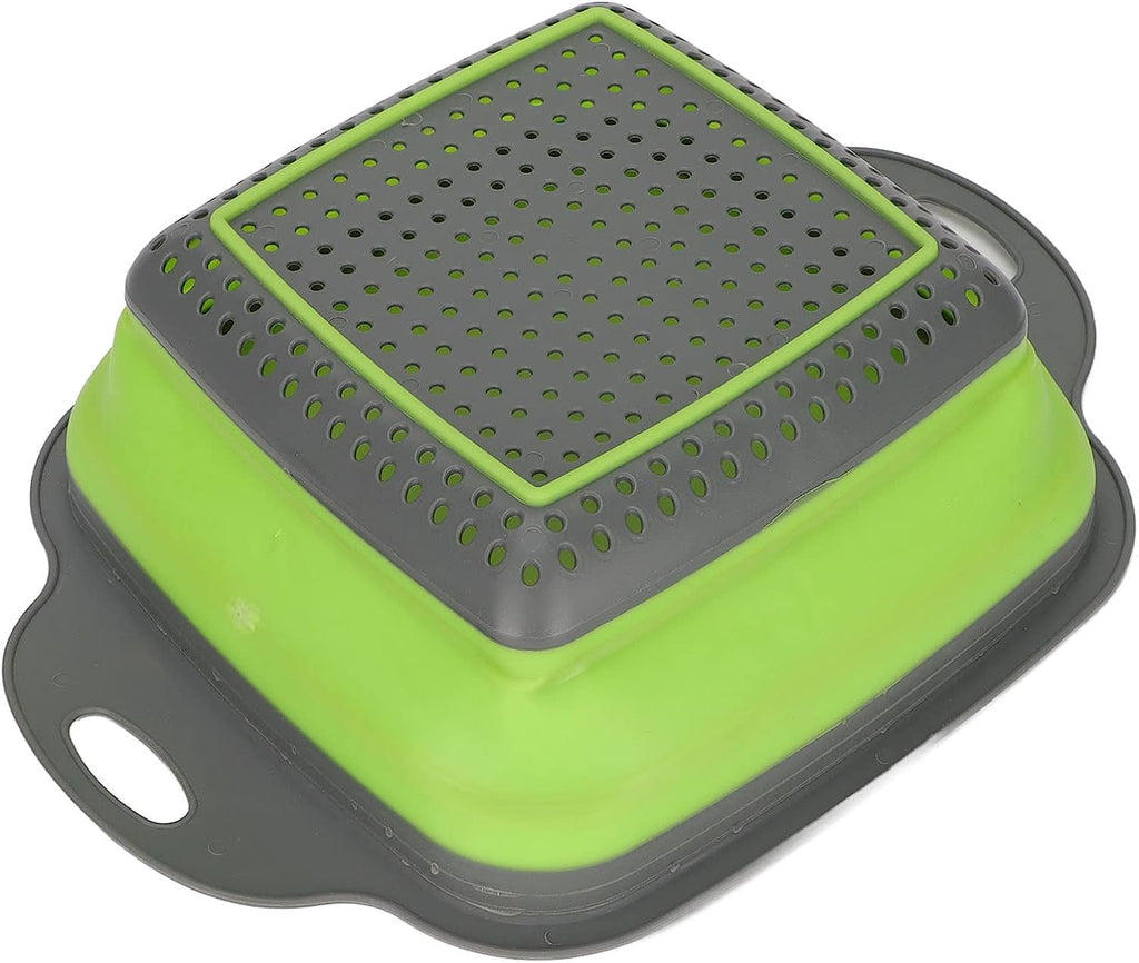Folding Drain Baskets, Strong Bearing Draining Hole Sink Colander Fruits Vegetable Washing Basket