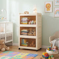 Folding storage cabinet, multi-layer, no installation required, baby folding wardrobe, household book and toy movable storage
