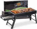 Portable BBQ Grill Charcoal Stainless Steel Foldable Barbecue Tool Kits for Camping Picnic Outdoor Garden Party