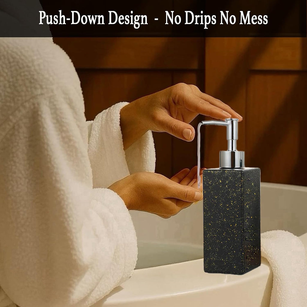 350ml Glass Hand Soap Dispenser, Shower Soap Dispenser Bottle with Pump