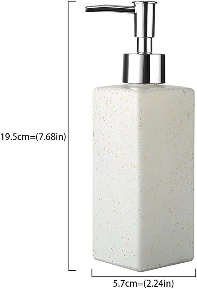 350ml Glass Hand Soap Dispenser, Shower Soap Dispenser Bottle with Pump