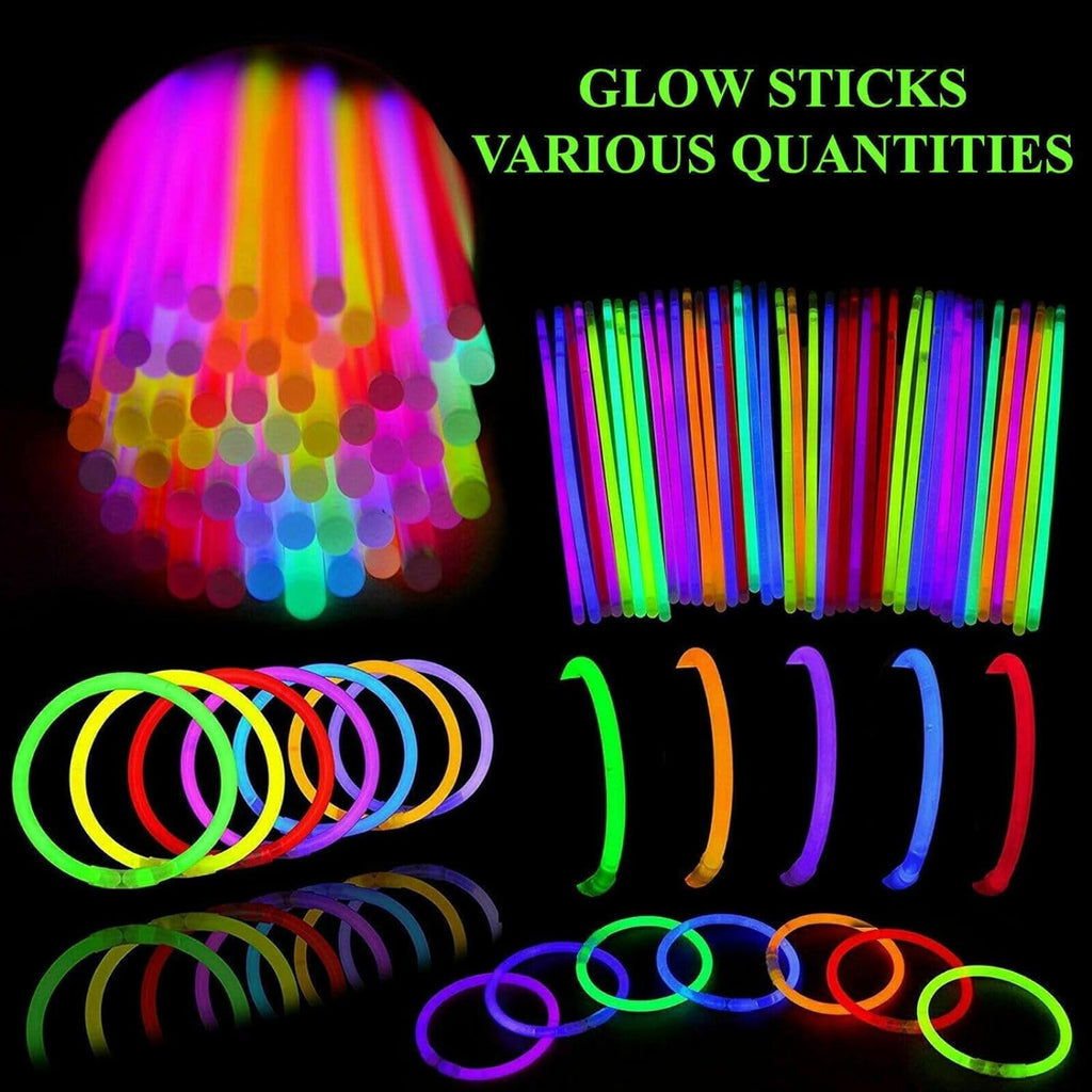 Glow Stick Tubes, Glow Party Favors For Kids/Adults , Glowsticks Party Packs 7 Colors & Connectors