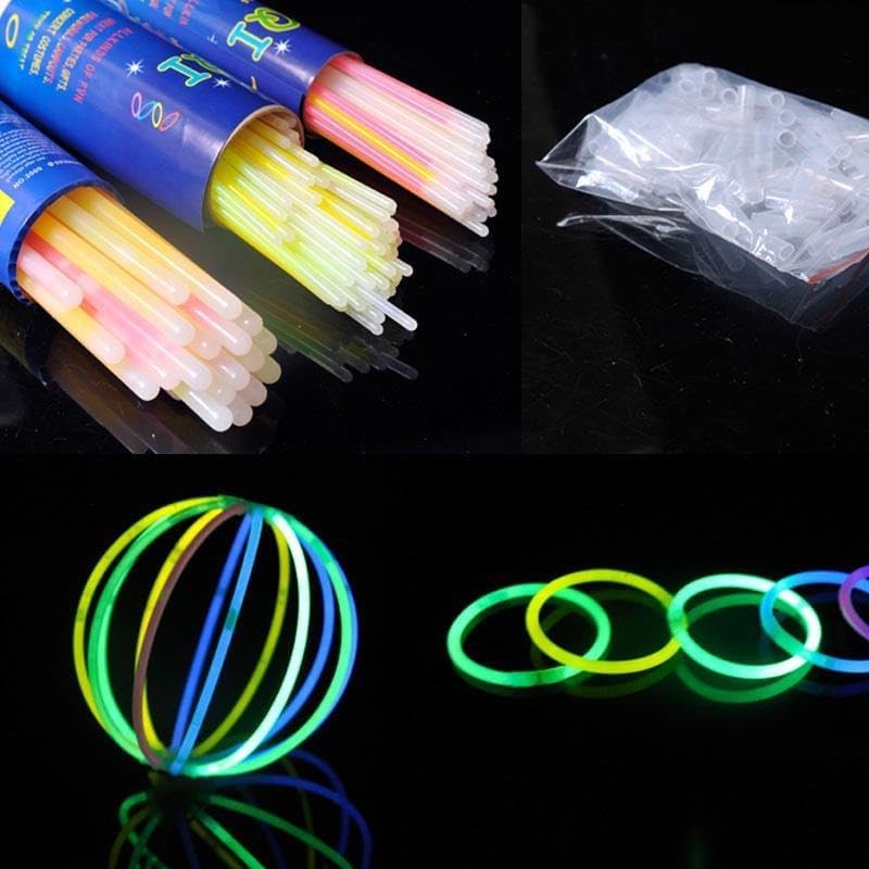 Glow Stick Tubes, Glow Party Favors For Kids/Adults , Glowsticks Party Packs 7 Colors & Connectors