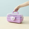 Hair Accessories Storage Box with Lid, Multilayer Jewelry And Makeup Organizer for Girls