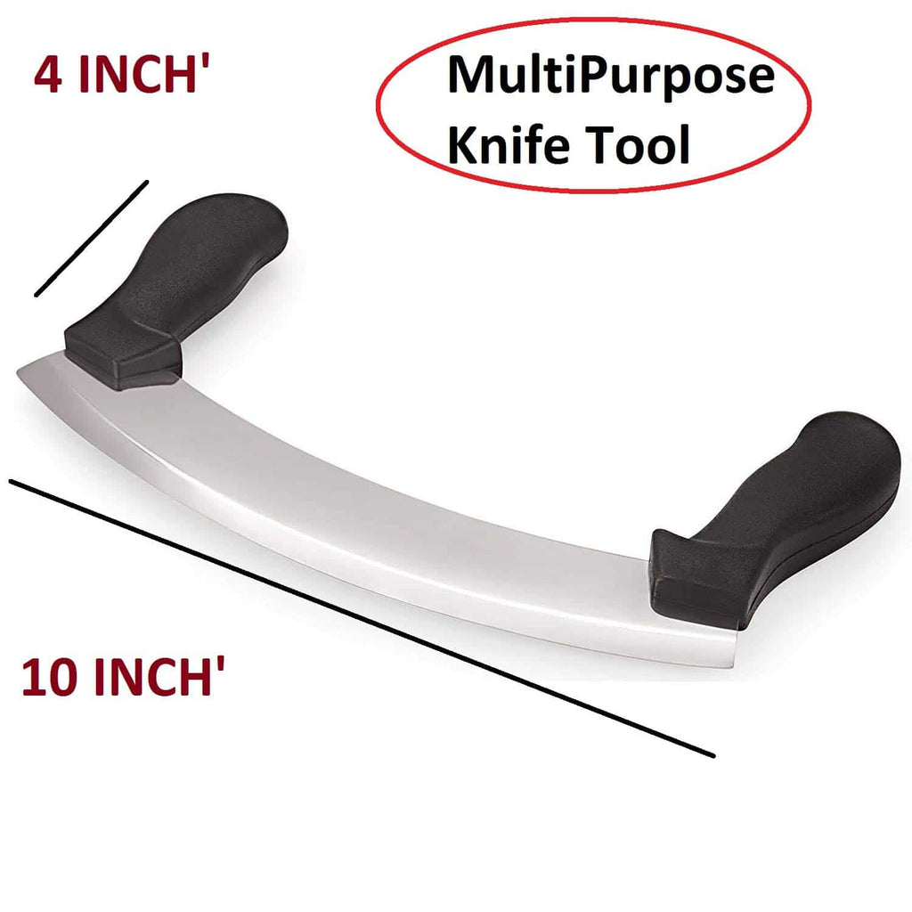 Half Moon Knife, Stainless Steel Knife, Mezzaluna Chopper