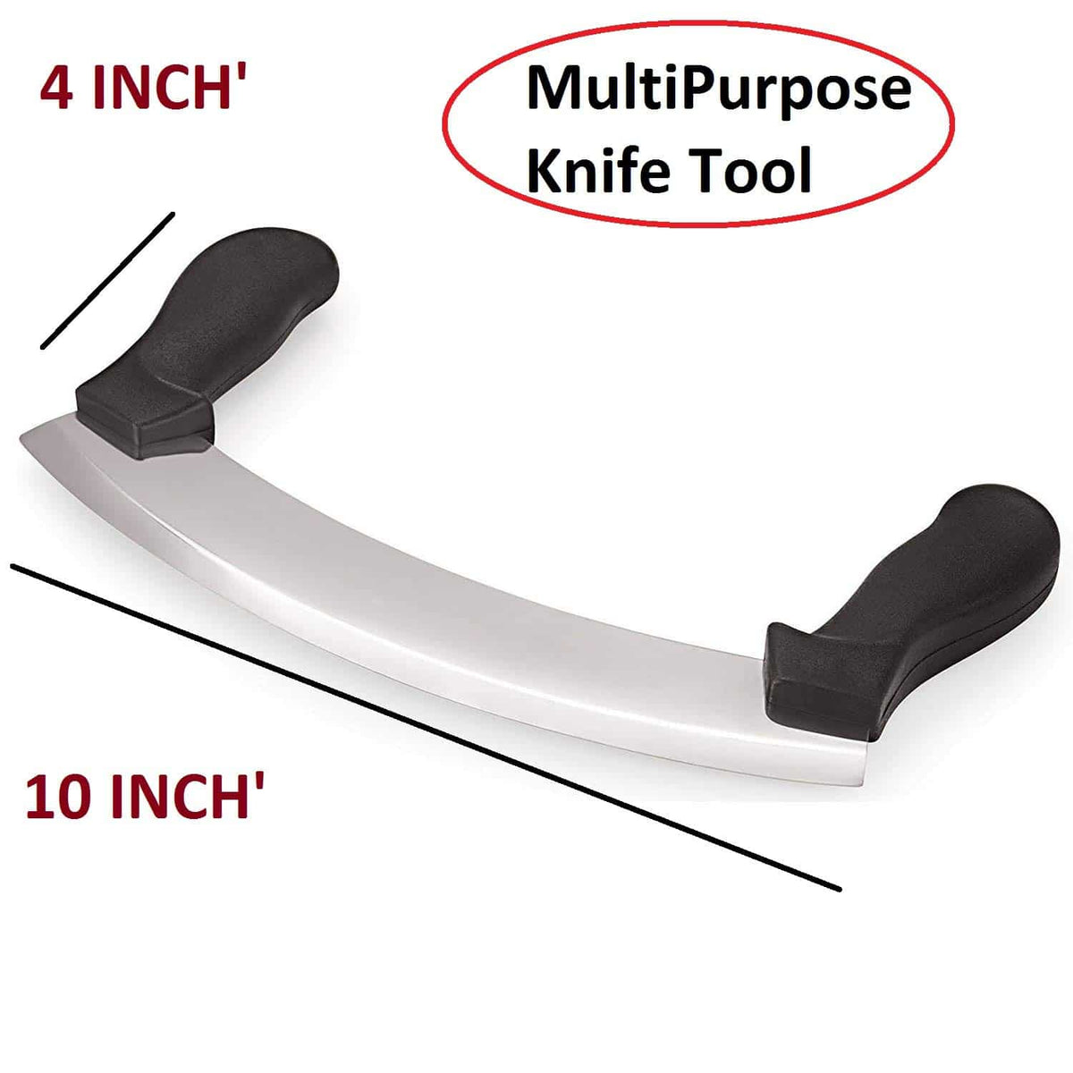 Half Moon Knife, Stainless Steel Knife, Mezzaluna Chopper