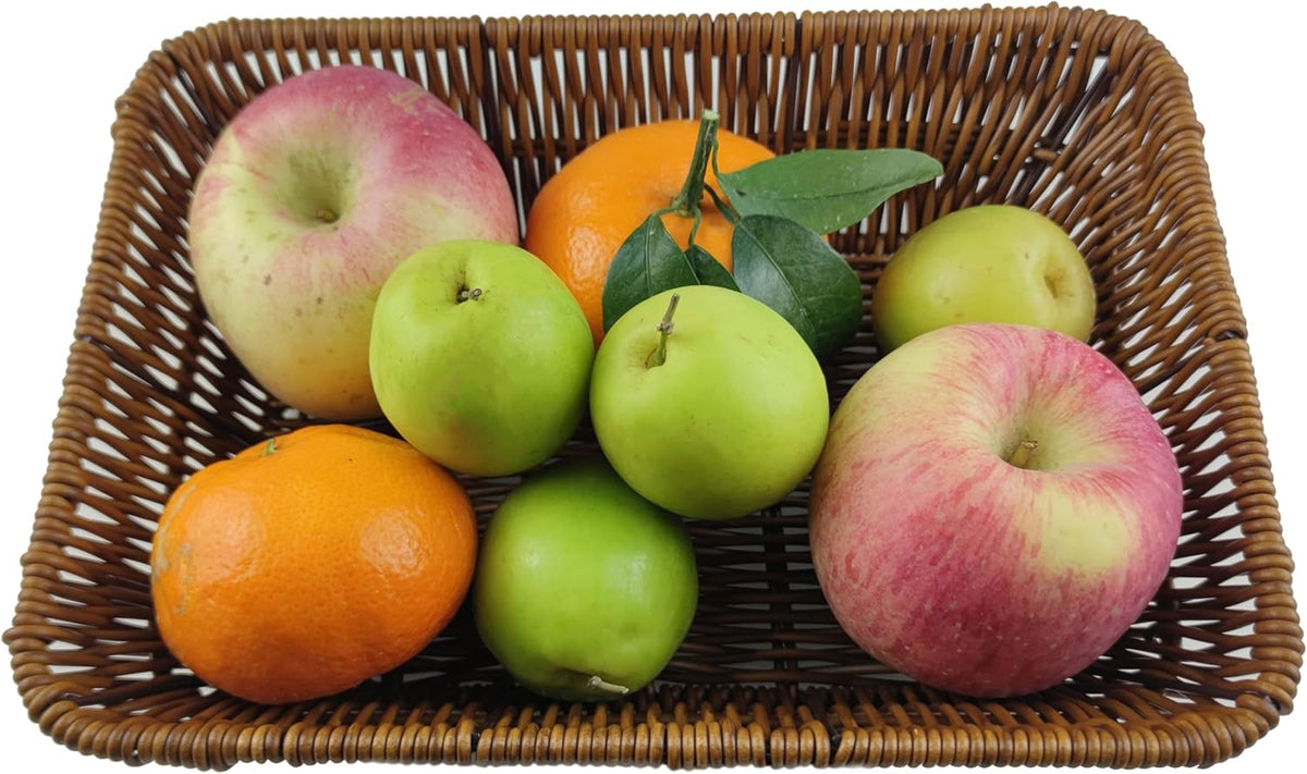 Bread Baskets, Tabletop Food Serving Baskets, Handwoven Storage Basket Bin, Fruit Vegetables cosmetics Basket for Home