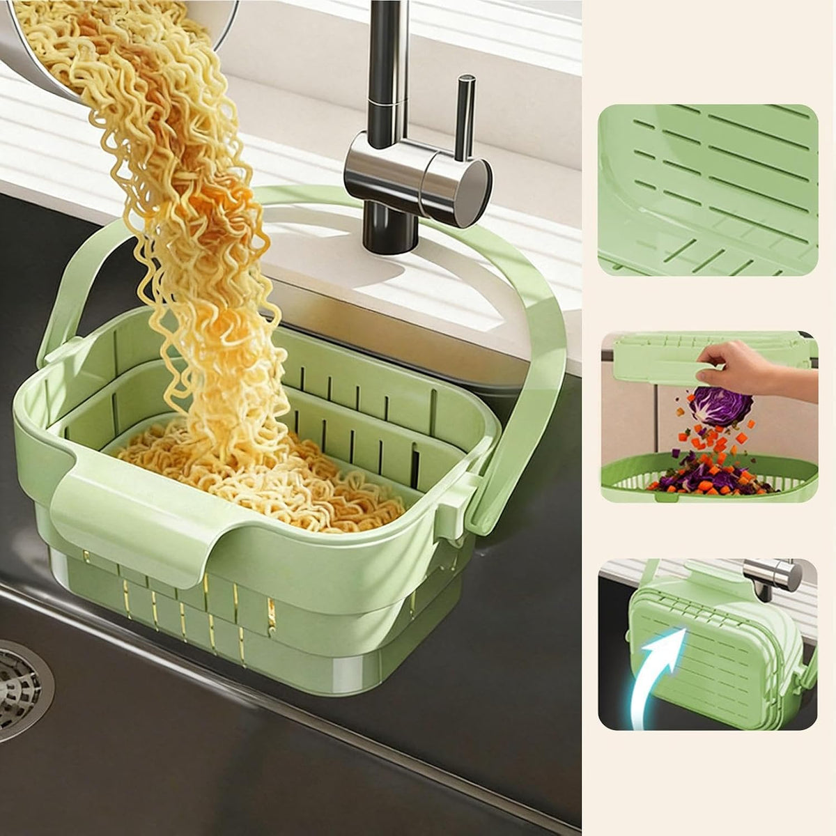 Hanging Sink Drain Basket for Kitchen | Kitchen Sink Drain Basket | Sink Basket Strainer | Sink Drainer