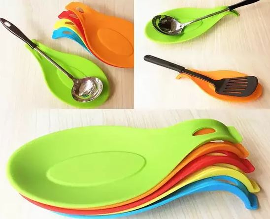 Heat Resistant Spoon Rest – Plastic Kitchen Utensil Holder for Spatulas, Ladles & Cooking Spoons