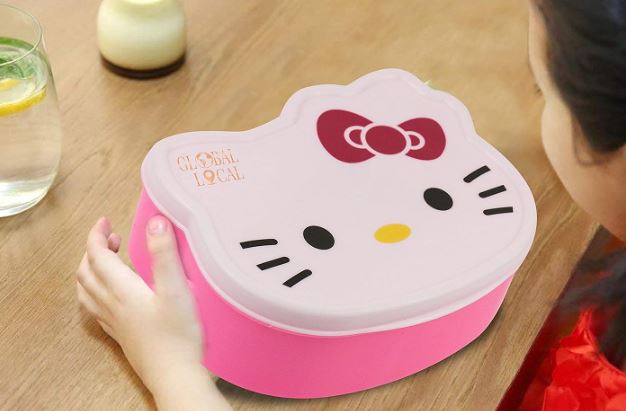 Hello Kitty Design Lunch Box for Kids School Customized Plastic Lunch Box