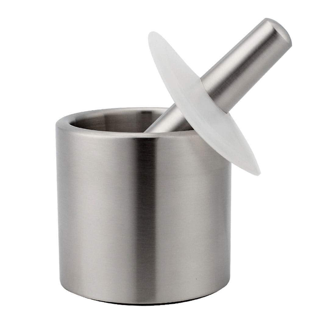 Mortar Pestle Set Household Mortar Grinder 304 Stainless Steel Herb and Spice Grinder Has A Rubber Base to Prevent Slipping for Spices