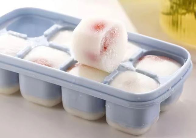 8 Grid Popup Ice Cube Tray, Square Soft Silicone Ice Cube Mold, Multi Grids Freezer Ice Cube Maker