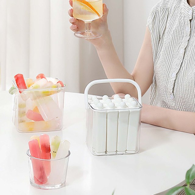 Long Ice Bar Mold, Reusable Silicone Elongated Container, Ice Pop Mold