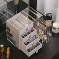 Jewellery Organizer 4 Trays for Women and Girls Earring Ring Necklace Bracelet & Watch Organizer