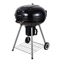 Charcoal Kettle BBQ Grill with Lid & 4 Legs Rolls Portable Fire Pit Outdoor Picnic Camping Cooking (22.5 inch)