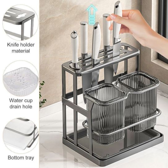 Kitchen Cutlery Holder Spoon Fork Storage Rack Organizer Utensils Chopstick Box