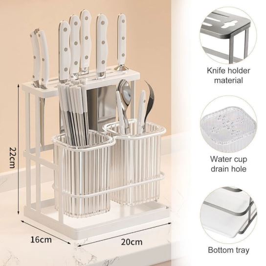 Kitchen Cutlery Holder Spoon Fork Storage Rack Organizer Utensils Chopstick Box