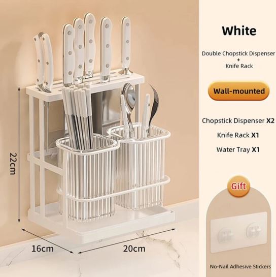 Kitchen Cutlery Holder Spoon Fork Storage Rack Organizer Utensils Chopstick Box
